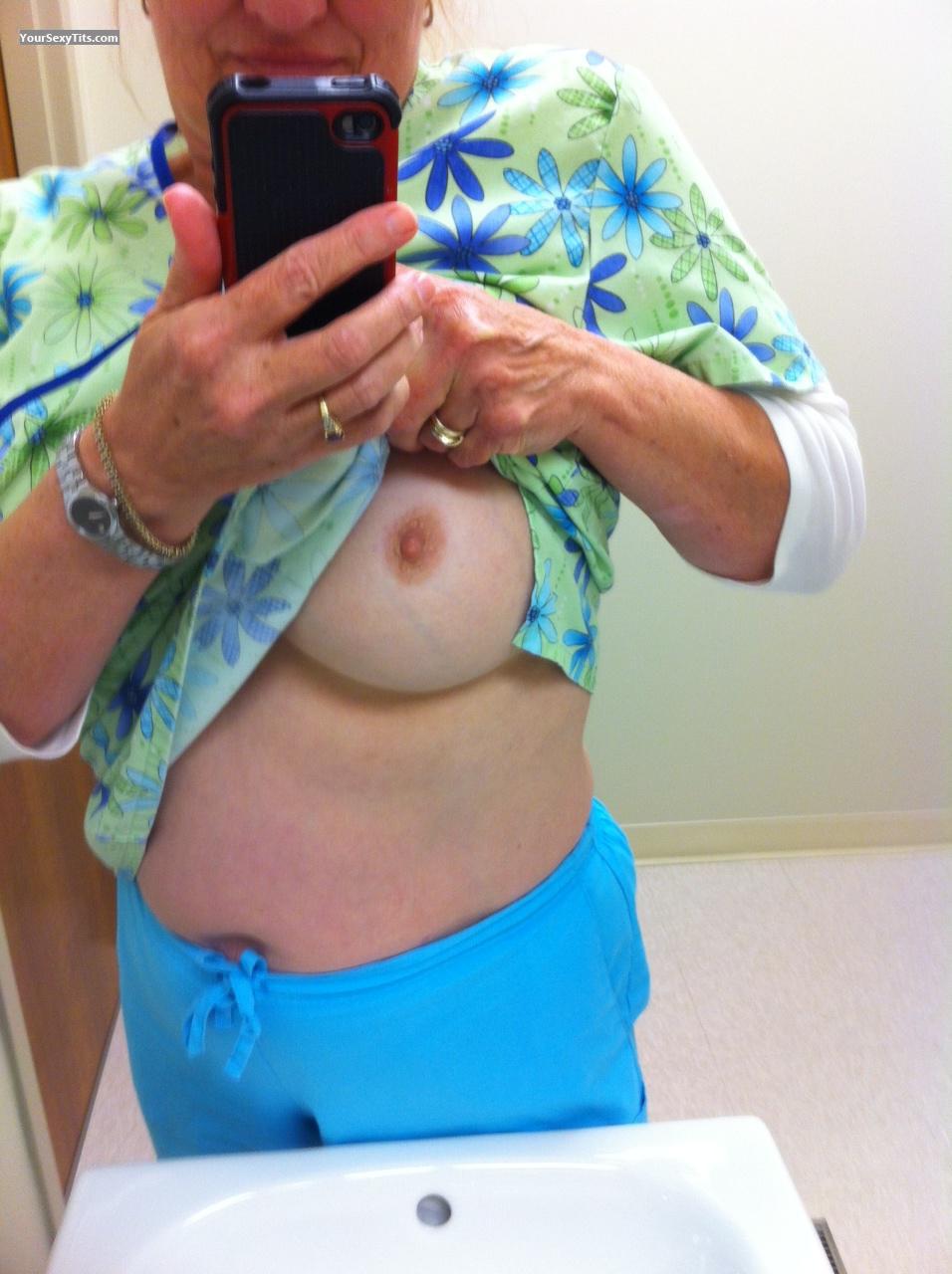 Tit Flash: My Medium Tits By IPhone (Selfie) - Atlanta Nurse from United States